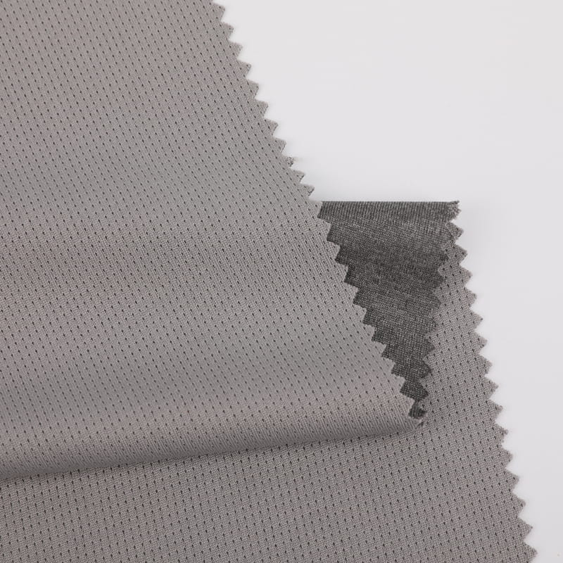 Catonic Heather Grey Eyelet Mesh Fabric