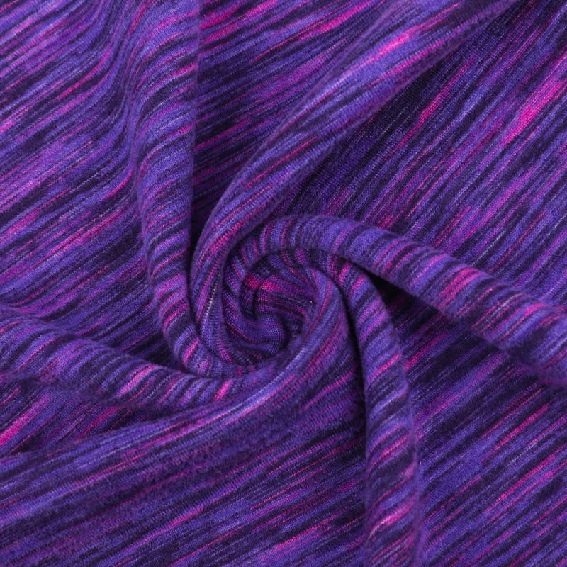 Polyester Spandex Bright Melange Poloniae Knitted Fabric